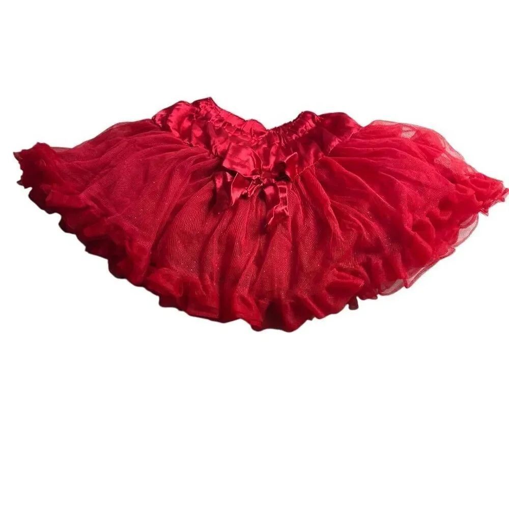 Jona Michelle Red Sparkle Toole skirt S6/6x